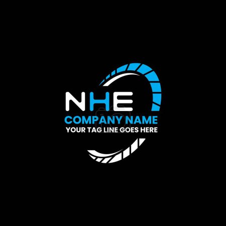 Ilustración de Diseño del vector del logotipo de la letra de NHE, logotipo simple y moderno de NHE. NHE diseño de alfabeto de lujo - Imagen libre de derechos