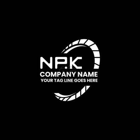 Ilustración de Diseño del vector del logotipo de la letra de NPK, logotipo simple y moderno de NPK. Diseño de alfabeto de lujo NPK - Imagen libre de derechos