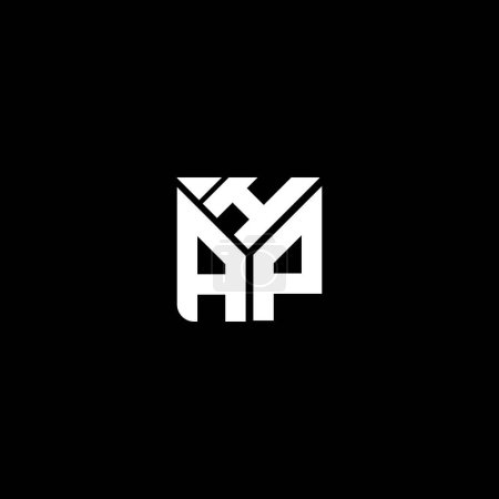 Illustration for HAP letter logo vector design, HAP simple and modern logo. HAP luxurious alphabet design - Royalty Free Image