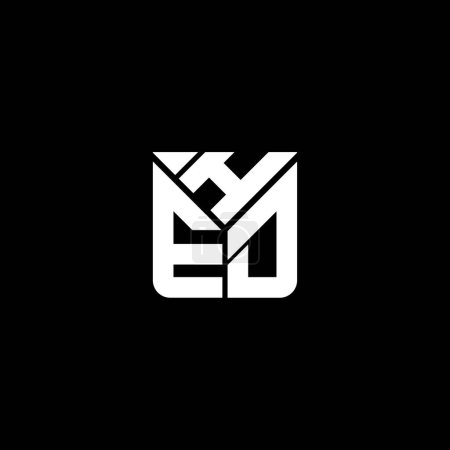 Téléchargez les illustrations : HED lettre logo vectoriel design, HED logo simple et moderne. HED design alphabet luxueux - en licence libre de droit