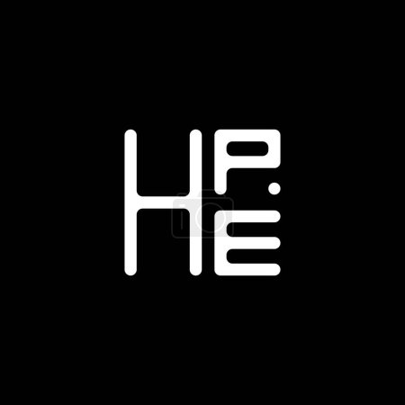 Ilustración de Diseño del vector del logotipo de la letra de HPE, logotipo simple y moderno de HPE. Diseño de alfabeto de lujo HPE - Imagen libre de derechos