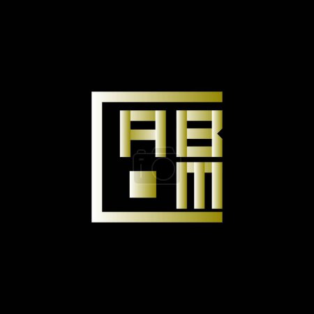 Illustration for ABM letter logo vector design, ABM simple and modern logo. ABM luxurious alphabet design - Royalty Free Image