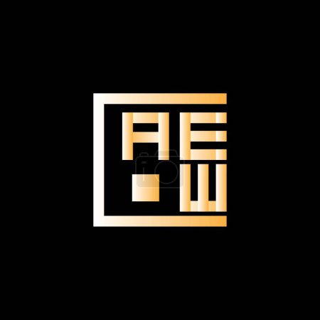 Illustration for AEW letter logo vector design, AEW simple and modern logo. AEW luxurious alphabet design - Royalty Free Image