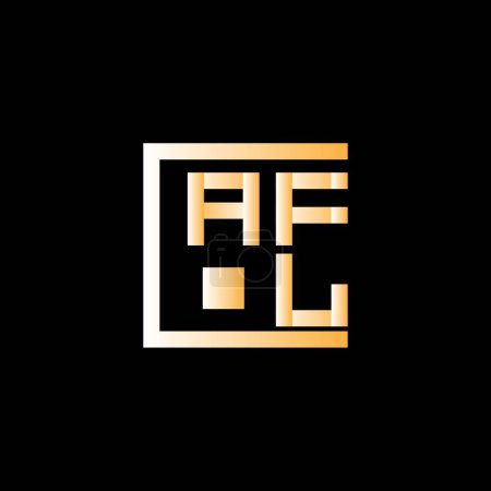 Illustration for AFL letter logo vector design, AFL simple and modern logo. AFL luxurious alphabet design - Royalty Free Image