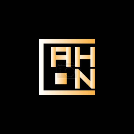 Illustration for AHN letter logo vector design, AHN simple and modern logo. AHN luxurious alphabet design - Royalty Free Image
