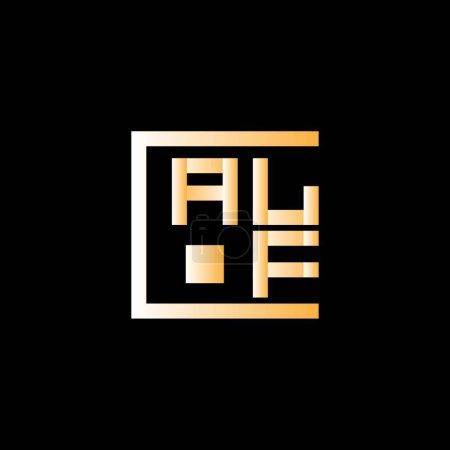 Illustration for ALF letter logo vector design, ALF simple and modern logo. ALF luxurious alphabet design - Royalty Free Image