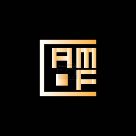 Ilustración de Diseño del vector del logotipo de la letra de AMF, logotipo simple y moderno de AMF. AMF diseño de alfabeto de lujo - Imagen libre de derechos