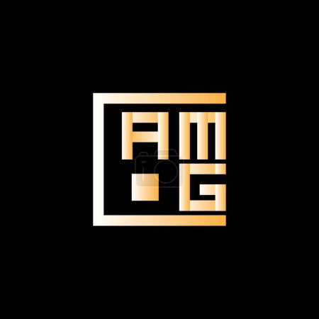 Illustration pour Design vectoriel de logo lettre AMG, logo AMG simple et moderne. Design alphabet luxueux AMG - image libre de droit