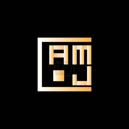 Illustration for AMJ letter logo vector design, AMJ simple and modern logo. AMJ luxurious alphabet design - Royalty Free Image