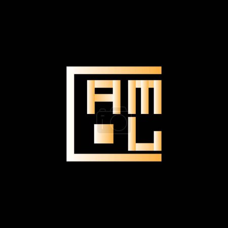 Ilustración de Diseño de vectores de logotipo de letra AML, logotipo simple y moderno de AML. AML diseño de alfabeto de lujo - Imagen libre de derechos