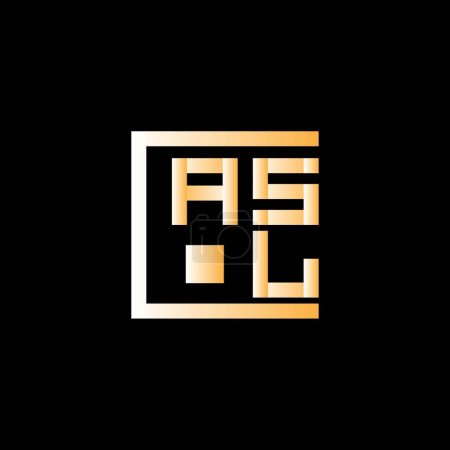 Illustration for ASL letter logo vector design, ASL simple and modern logo. ASL luxurious alphabet design - Royalty Free Image