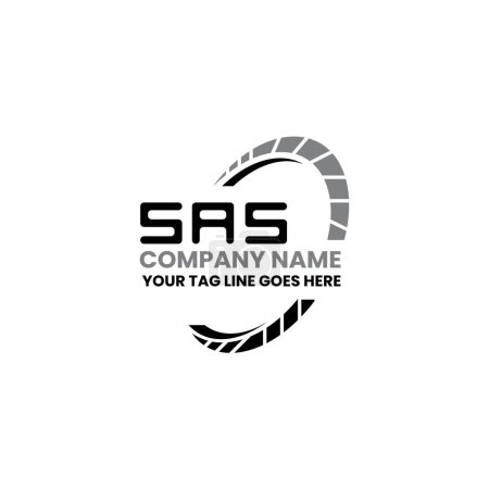 Illustration for SAS letter logo vector design, SAS simple and modern logo. SAS luxurious alphabet design - Royalty Free Image