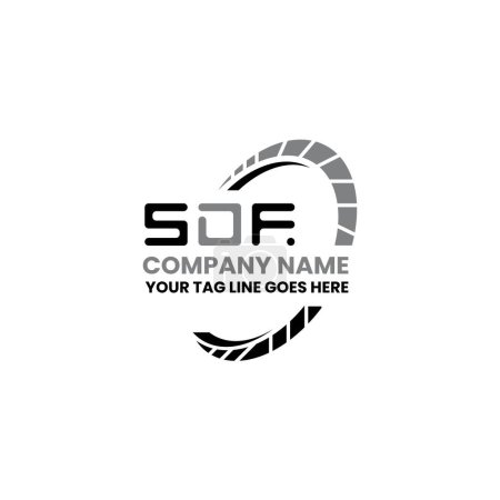 Illustration for SDF letter logo vector design, SDF simple and modern logo. SDF luxurious alphabet design - Royalty Free Image