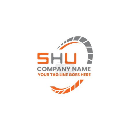 Illustration for SHU letter logo vector design, SHU simple and modern logo. SHU luxurious alphabet design - Royalty Free Image