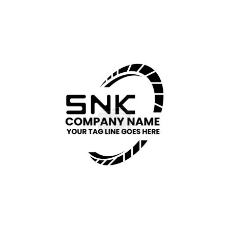 Ilustración de Diseño de vectores de logotipo de letra SNK, logotipo simple y moderno SNK. SNK diseño de alfabeto de lujo - Imagen libre de derechos