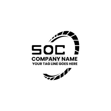 Illustration for SOC letter logo vector design, SOC simple and modern logo. SOC luxurious alphabet design - Royalty Free Image