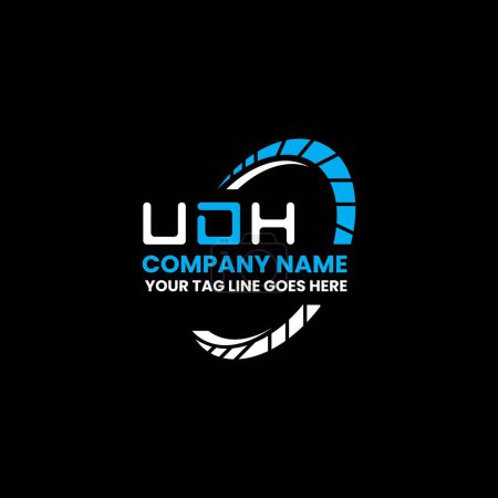 Illustration for UDH letter logo vector design, UDH simple and modern logo. UDH luxurious alphabet design - Royalty Free Image