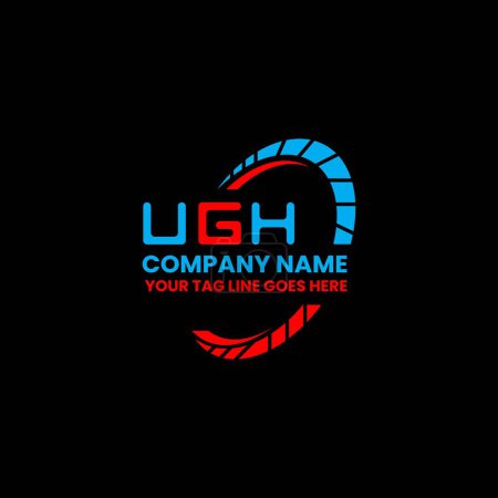 Illustration for UGH letter logo vector design, UGH simple and modern logo. UGH luxurious alphabet design - Royalty Free Image