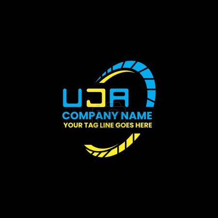 Ilustración de Diseño del vector del logotipo de la letra de UJA, logotipo simple y moderno de UJA. UJA diseño de alfabeto de lujo - Imagen libre de derechos