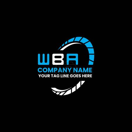 Illustration for WBA letter logo vector design, WBA simple and modern logo. WBA luxurious alphabet design - Royalty Free Image