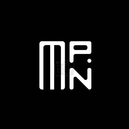 Ilustración de Diseño del vector del logotipo de la letra de MPN, logotipo simple y moderno de MPN. Diseño de alfabeto de lujo MPN - Imagen libre de derechos