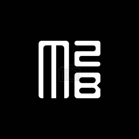 Téléchargez les illustrations : MZB lettre logo vectoriel design, MZB logo simple et moderne. MZB design alphabet luxueux - en licence libre de droit