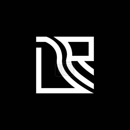 Ilustración de Diseño del vector del logotipo de la letra DR, logotipo simple y moderno de DR. DR diseño de alfabeto de lujo - Imagen libre de derechos