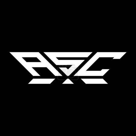 ASC Letter Logo Vektordesign, ASC einfaches und modernes Logo. Luxuriöses Alphabet-Design von ASC  
