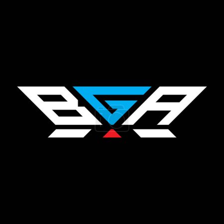 Illustration for BGA letter logo vector design, BGA simple and modern logo. BGA luxurious alphabet design - Royalty Free Image