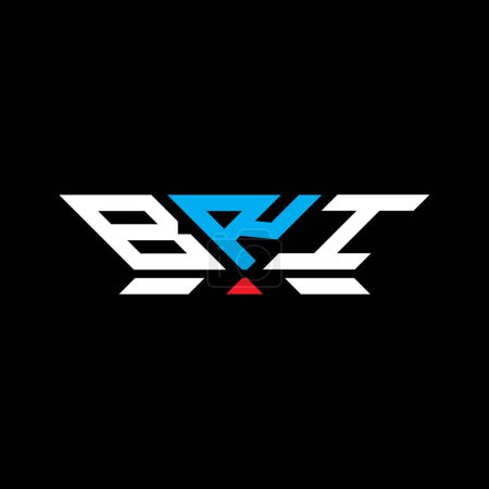 BRI Letter Logo Vektor Design, BRI einfaches und modernes Logo. Luxuriöses Alphabet-Design von BRI  