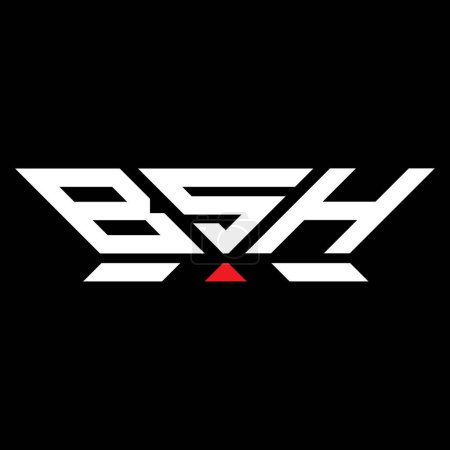 Illustration for BSH letter logo vector design, BSH simple and modern logo. BSH luxurious alphabet design - Royalty Free Image