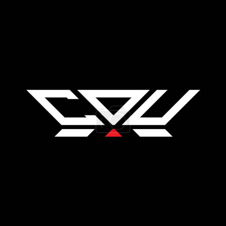 Diseño del vector del logotipo de la letra COU, logotipo simple y moderno de COU. COU diseño de alfabeto de lujo  