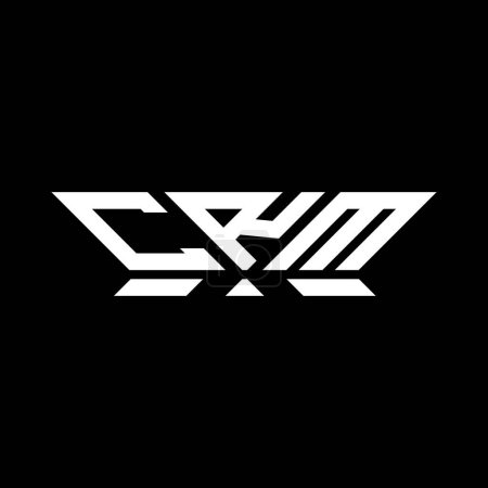 Illustration for CRM letter logo vector design, CRM simple and modern logo. CRM luxurious alphabet design - Royalty Free Image
