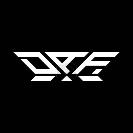 DAF Letter Logo Vektor Design, DAF einfaches und modernes Logo. DAF luxuriöses Alphabet-Design  