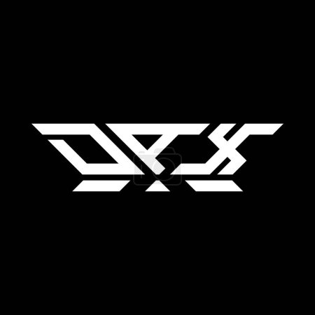 Ilustración de DAX diseño vectorial del logotipo de la letra, DAX logotipo simple y moderno. DAX diseño de alfabeto de lujo - Imagen libre de derechos