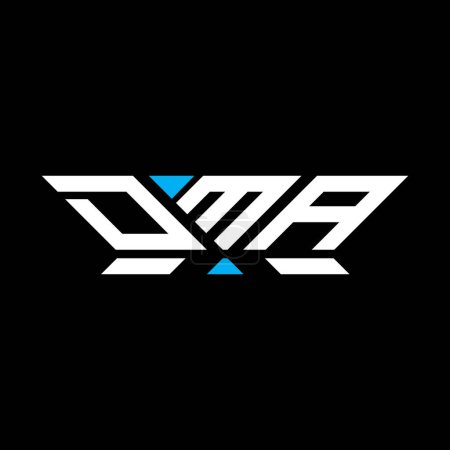 DMA Brief Logo Vektordesign, DMA einfaches und modernes Logo. DMA luxuriöses Alphabet-Design  