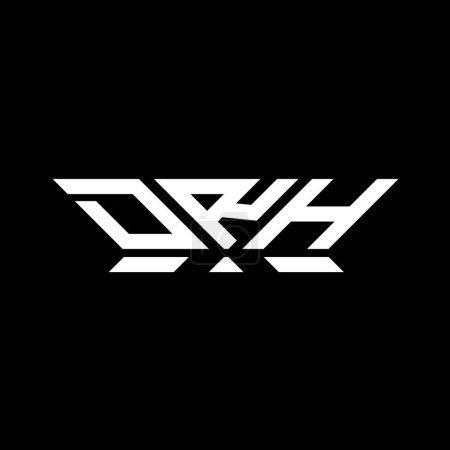 Illustration for DRH letter logo vector design, DRH simple and modern logo. DRH luxurious alphabet design - Royalty Free Image