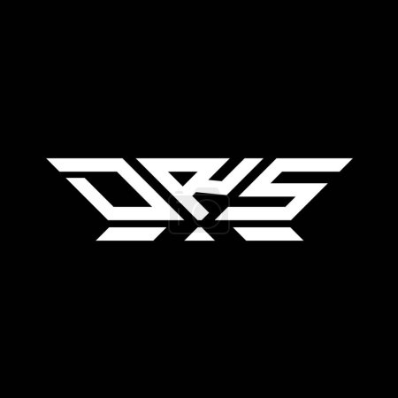 DRS Brief Logo Vektor-Design, DRS einfaches und modernes Logo. DRS luxuriöses Alphabet-Design  
