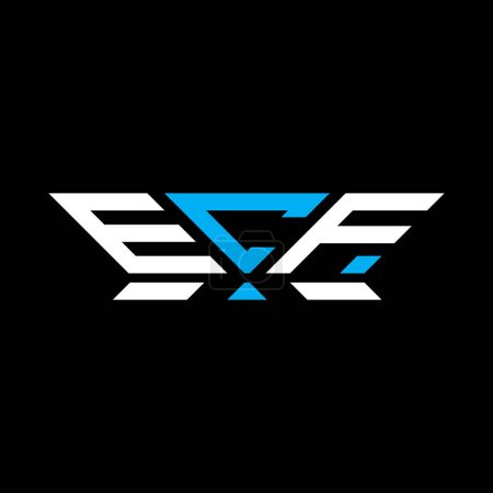 ECF Brief Logo Vektordesign, ECF einfaches und modernes Logo. Luxuriöses Alphabet-Design der ECF  