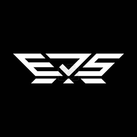 EJS Letter Logo Vektordesign, EJS einfaches und modernes Logo. EJS luxuriöses Alphabet-Design  