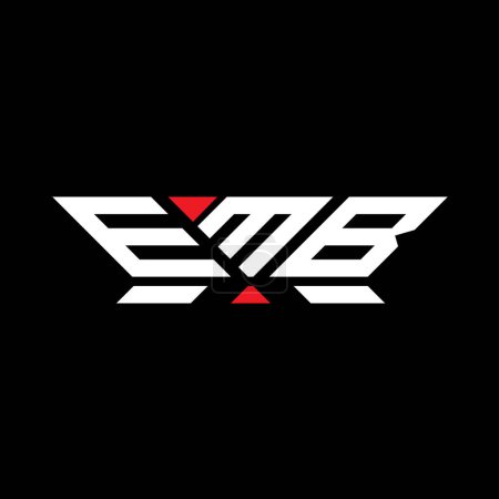 EMB Brief Logo Vektordesign, EMB einfaches und modernes Logo. Luxuriöses Alphabet-Design der EMB  
