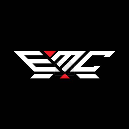 Diseño del vector del logotipo de la letra de EMC, logotipo simple y moderno de EMC. EMC diseño de alfabeto de lujo  