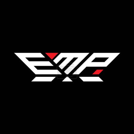Diseño del vector del logotipo de la letra de EMP, EMP logotipo simple y moderno. EMP diseño de alfabeto de lujo  