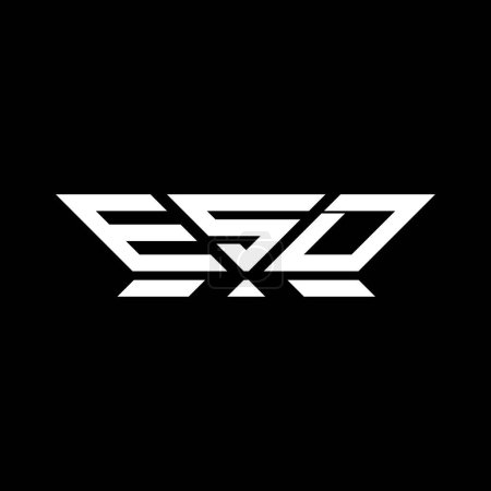 ESD Letter Logo Vektor Design, ESD einfaches und modernes Logo. ESD luxuriöses Alphabet-Design  