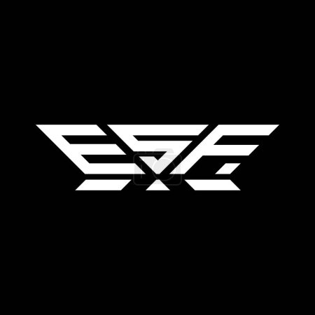 Diseño del vector del logotipo de la letra de ESF, logotipo simple y moderno de ESF. ESF diseño de alfabeto de lujo  
