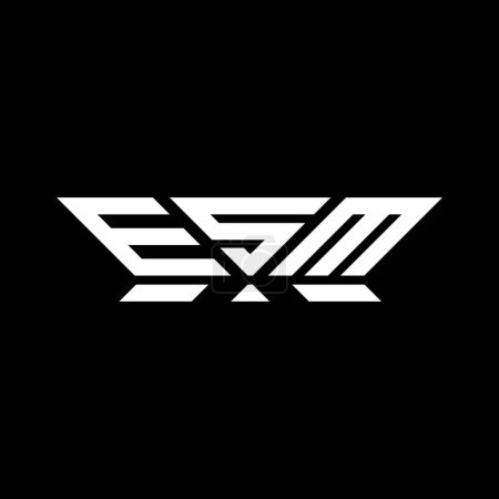 Diseño del vector del logotipo de la letra de ESM, logotipo simple y moderno de ESM. ESM diseño de alfabeto de lujo  