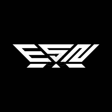 Diseño del vector del logotipo de la letra de ESN, logotipo simple y moderno de ESN. ESN diseño de alfabeto de lujo  