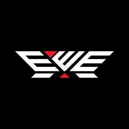 Ilustración de Diseño del vector del logotipo de la letra de EWE, logotipo simple y moderno de EWE. EWE diseño de alfabeto de lujo - Imagen libre de derechos