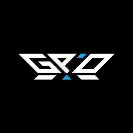 Ilustración de Diseño del vector del logotipo de la letra de GPO, logotipo simple y moderno de GPO. Diseño de alfabeto de lujo GPO - Imagen libre de derechos