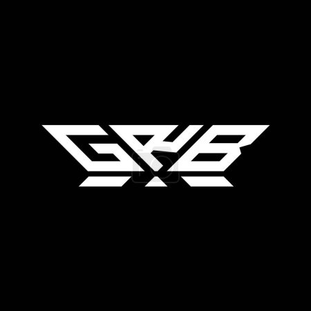 GRB Letter Logo Vektordesign, GRB einfaches und modernes Logo. GRB luxuriöses Alphabet-Design  